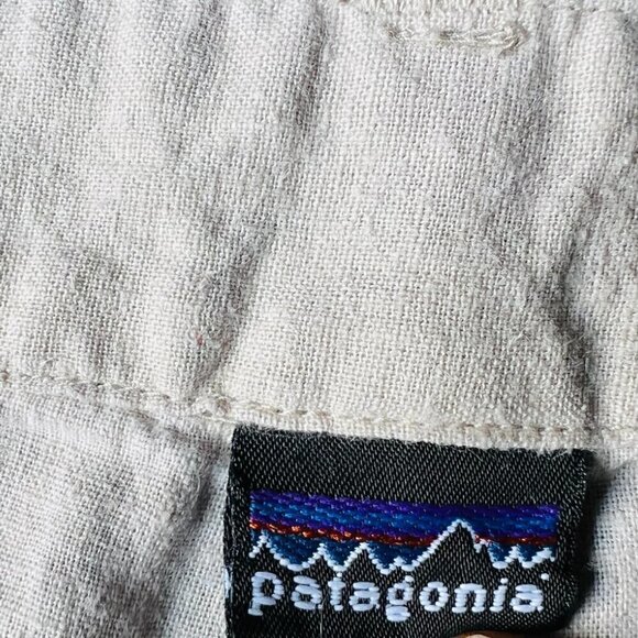 Patagonia Island Hemp Casual Ivory Organic Cotton Blend Shorts. size 14 - Picture 7 of 8